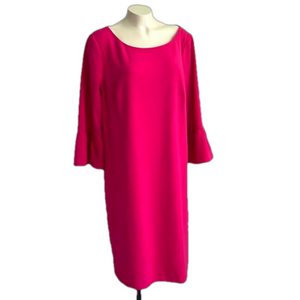 TALBOTS Barbie Pink Shift Dress Sz 16 NWT